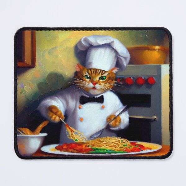 Artikelvorschau, Cat Cooking Spaghetti entworfen und verkauft von CrankyOldDude.