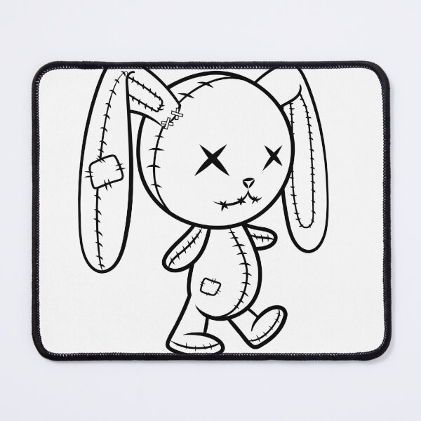 Item preview, Rabbit Voodoo Doll Black and White Sketch designed and sold by DreamMaden.