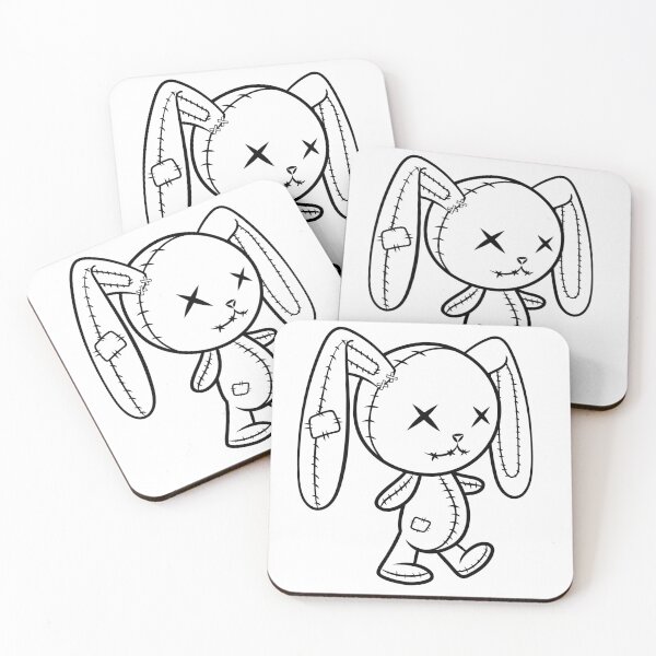 Item preview, Rabbit Voodoo Doll Black and White Sketch designed and sold by DreamMaden.