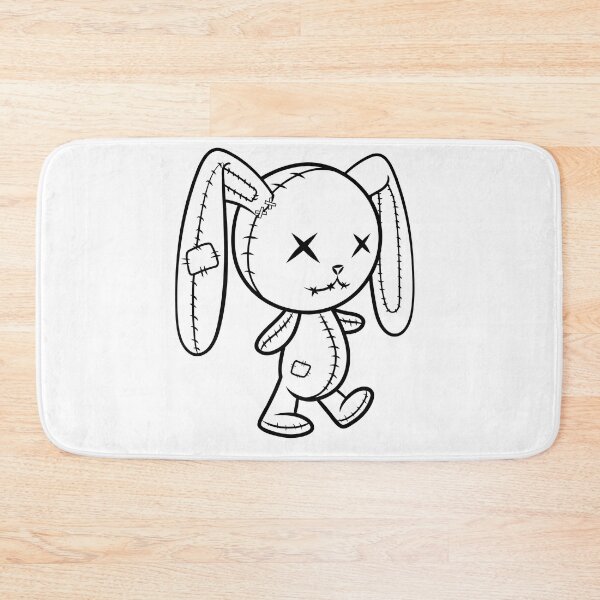 Item preview, Rabbit Voodoo Doll Black and White Sketch designed and sold by DreamMaden.
