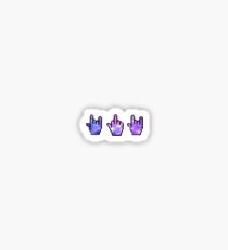 Galaxy middle finger Sticker