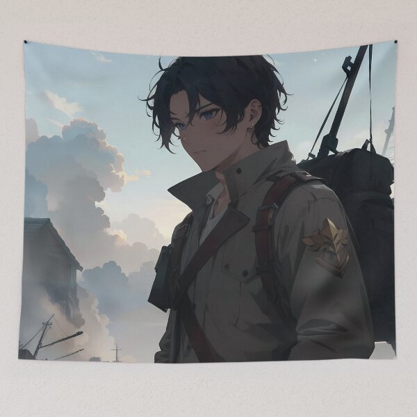 Artikelvorschau, Soldat im Anime-Stil aus dem Ersten Weltkrieg entworfen und verkauft von ByteyCreatives.