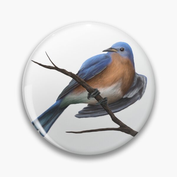 Item preview, Male Eastern Bluebird on a Tree Branch designed and sold by CreationsByBear.