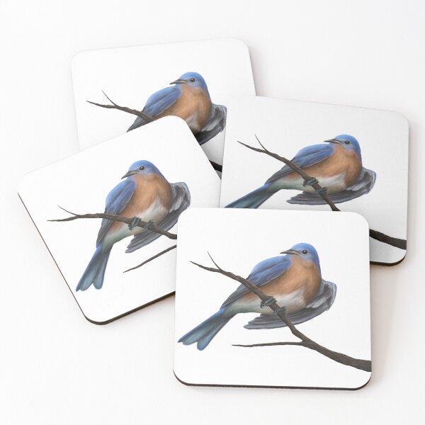 Item preview, Male Eastern Bluebird on a Tree Branch designed and sold by CreationsByBear.