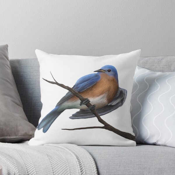 Item preview, Male Eastern Bluebird on a Tree Branch designed and sold by CreationsByBear.