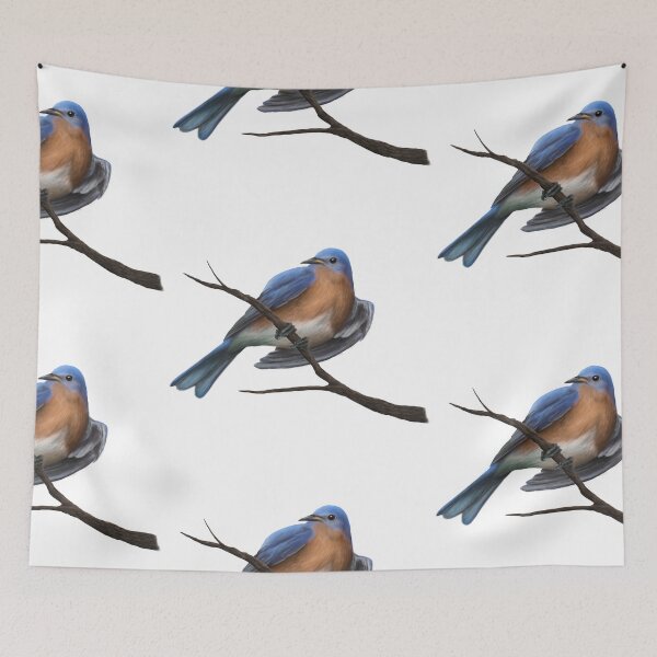 Item preview, Male Eastern Bluebird on a Tree Branch designed and sold by CreationsByBear.
