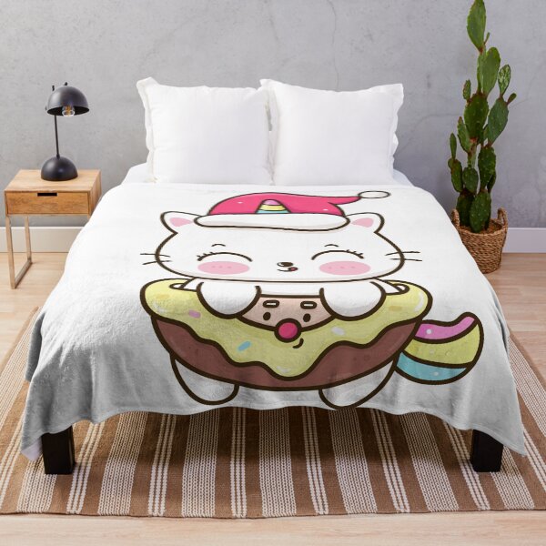 Item preview, Christmas Cute Unicorn Cat in Santa Donut designed and sold by OFMdesigns.