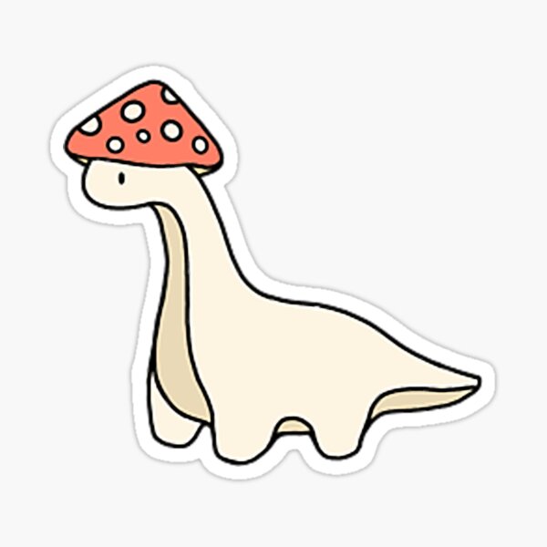 Item preview, Simple Red and White Mushroom Hat Brontosaurus Dinosaur designed and sold by ManateesO.