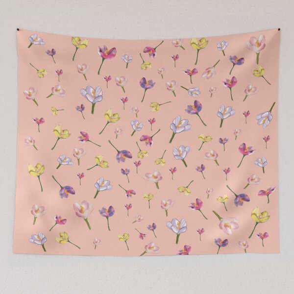 Item preview, Crocus Fields pink designed and sold by duckysworkshop.