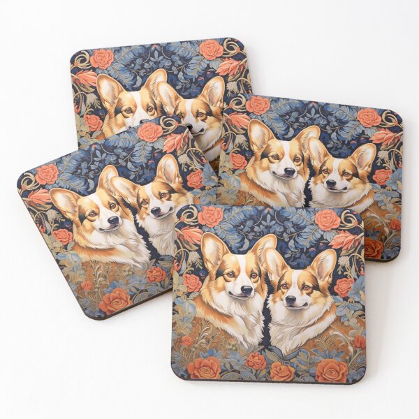 Item preview, Corgis with Roses designed and sold by leslieuresti.