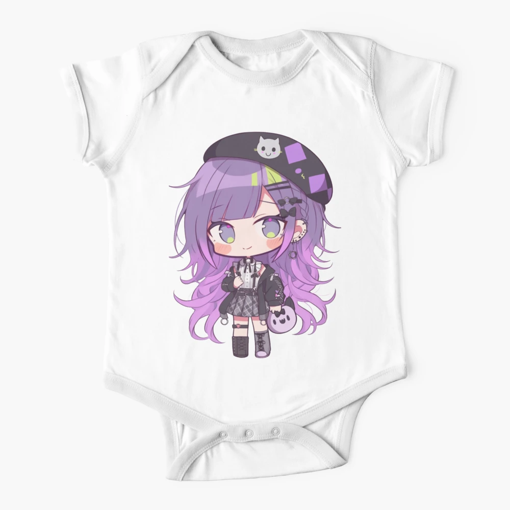 Stylish Purple Haired Anime Chibi