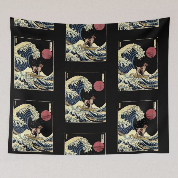 Artikelvorschau, German Shorthaired Pointer Kanagawa Japanese Surfing Wave entworfen und verkauft von rafaeltto.