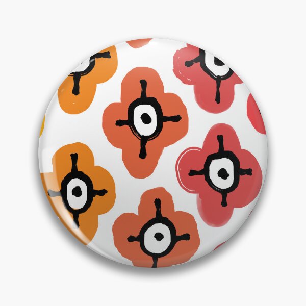 Item preview, Iconic Modern Scandinavian Floral Arrangement in Red and Orange designed and sold by Deutschic.
