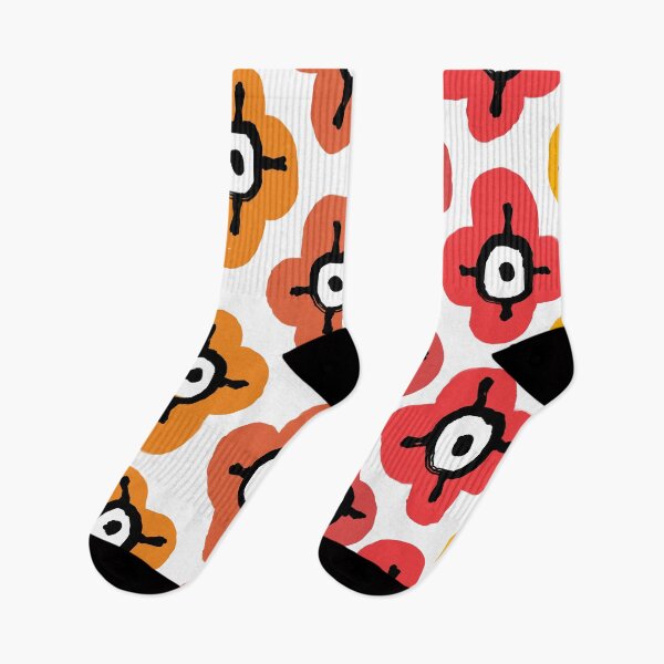 Item preview, Iconic Modern Scandinavian Floral Arrangement in Red and Orange designed and sold by Deutschic.