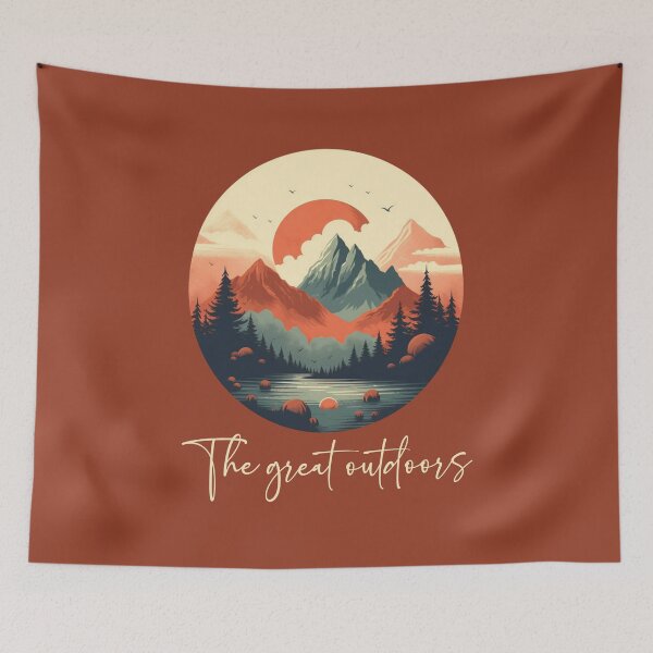 Item preview, The Great Outdoors - Sunset in the Mountain designed and sold by GoodOldVintage.