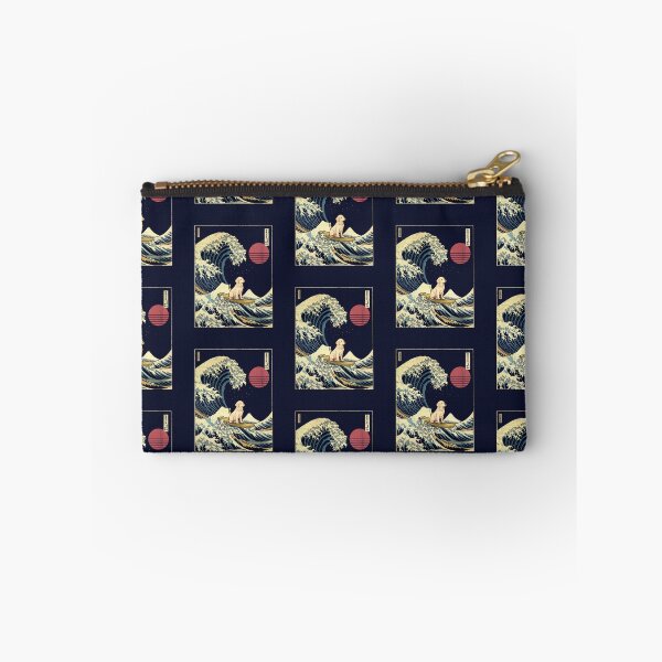 Item preview, Golden Retriever Kanagawa Japanese Surfing Wave designed and sold by rafaeltto.