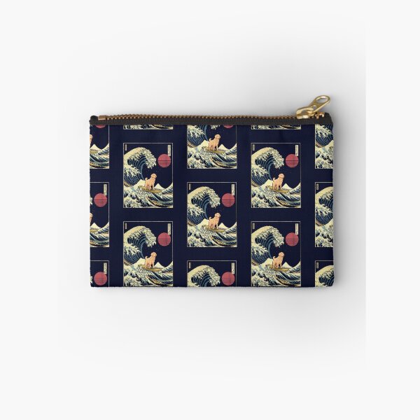 Item preview, Golden Retriever Kanagawa Japanese Surfing Wave designed and sold by rafaeltto.