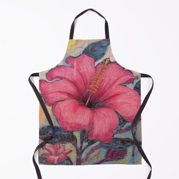 Artikelvorschau, Rosa Hibiskusblüte im Art-Brut-Stil entworfen und verkauft von EpicFoxArt.