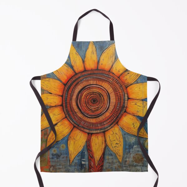 Item preview, Bright Folk Art Sunflower Bloom designed and sold by EpicFoxArt.