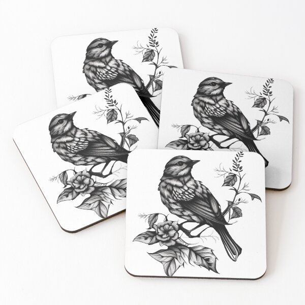Item preview, Bird with Flowers - Illustration designed and sold by DigoCostaK7css.