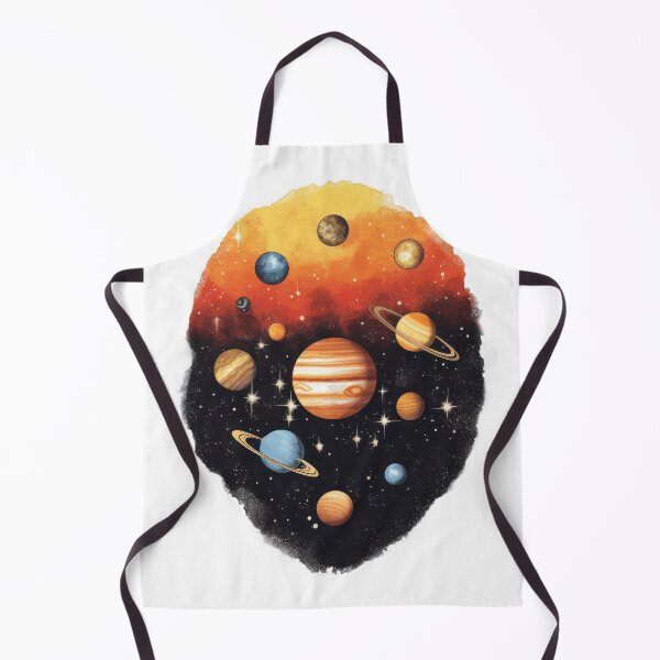 Item preview, Watercolor Solar System Circle: Light Yellow & Dark Orange designed and sold by CosmicScare10.