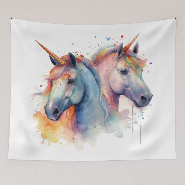 Item preview, Watercolor Rainbow Unicorn designed and sold by J A Flanagan.