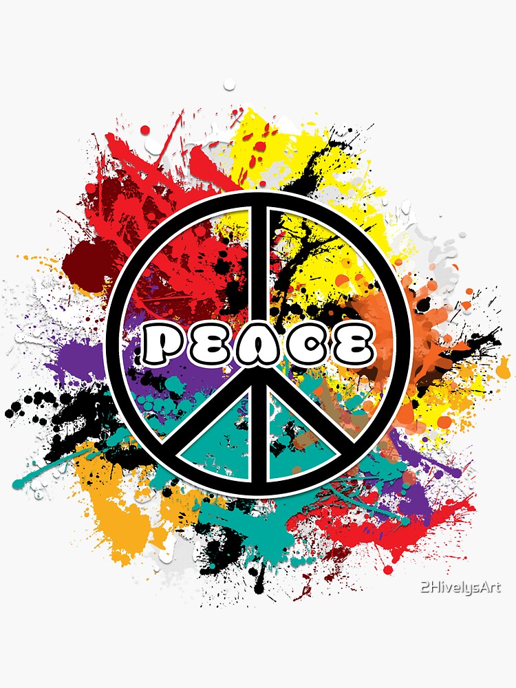 Hippie Peace Love Kindness Design' Sticker