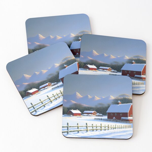 Item preview, Winter Wonderland Farm - Serene Snowy Landscape designed and sold by Zeph1.