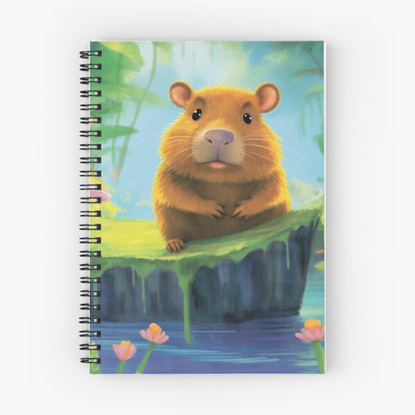 Item preview,  Capybara green landscape digital art designed and sold by DigitalPixelize.