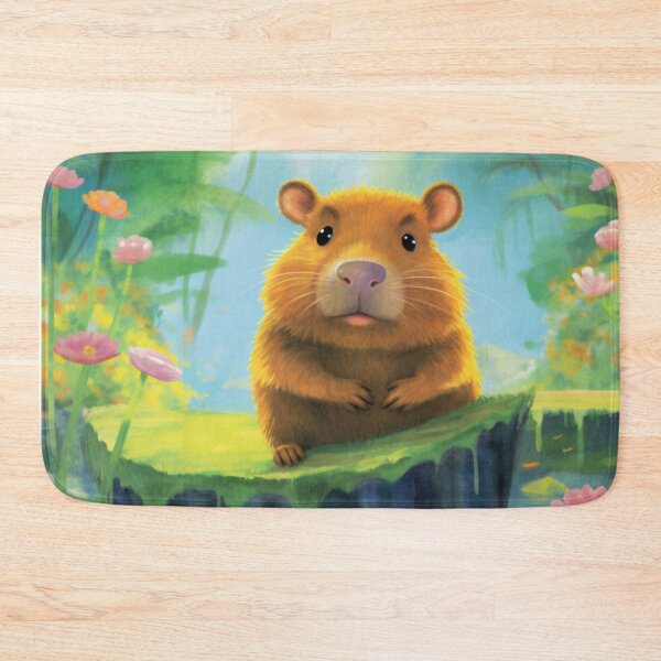 Item preview,  Capybara green landscape digital art designed and sold by DigitalPixelize.