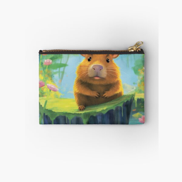 Item preview,  Capybara green landscape digital art designed and sold by DigitalPixelize.