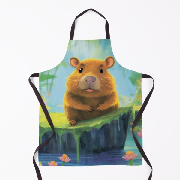Item preview, Capybara green landscape digital art designed and sold by DigitalPixelize.