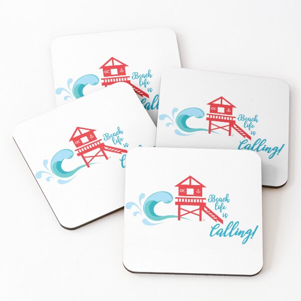 Item preview, Beach design Life is Calling, lifeguard tower & wave designed and sold by ArtDoor54.