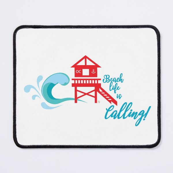 Item preview, Beach design Life is Calling, lifeguard tower & wave designed and sold by ArtDoor54.