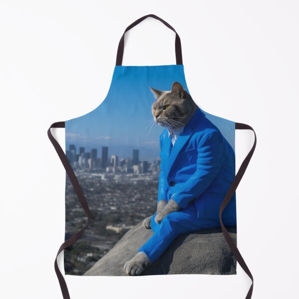 Item preview, LA California LOS ANGELES cat running up hill designed and sold by miraclemeows.