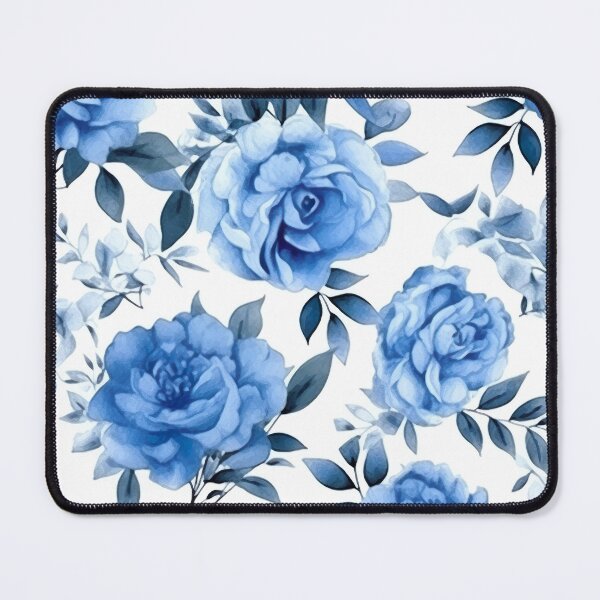 Item preview, Blue Peony Watercolor Pattern designed and sold by ViidoriImagine.