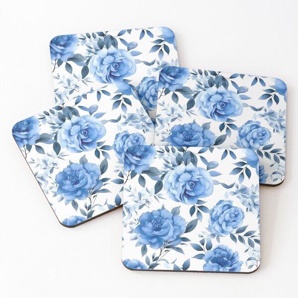 Item preview, Blue Peony Watercolor Pattern designed and sold by ViidoriImagine.