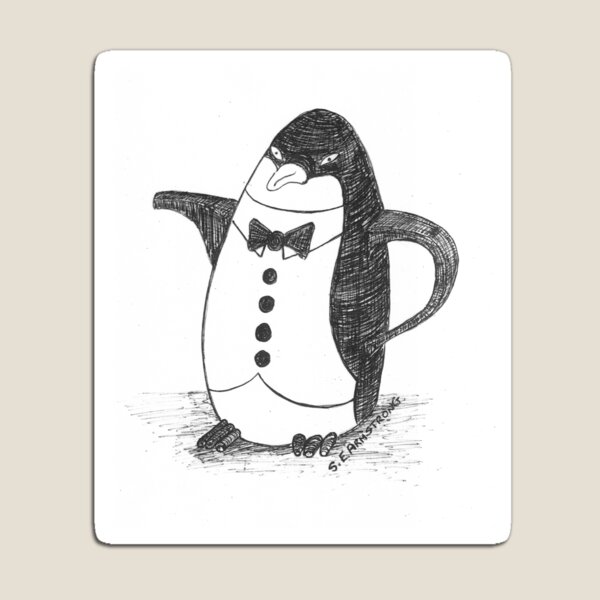 Item preview, Penguin Teapot (B&W) designed and sold by Sue E. Armstrong.