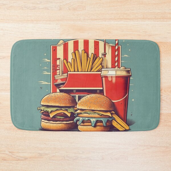 Item preview, Retro Bites: Hamburgers, French Fries, and Drinks by the Vending Machine - Vintage Imagery designed and sold by Bee Happy Creative™.