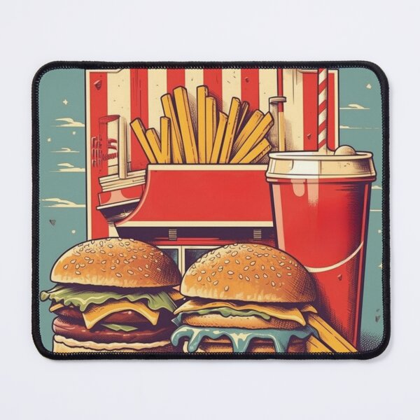 Item preview, Retro Bites: Hamburgers, French Fries, and Drinks by the Vending Machine - Vintage Imagery designed and sold by Bee Happy Creative™.