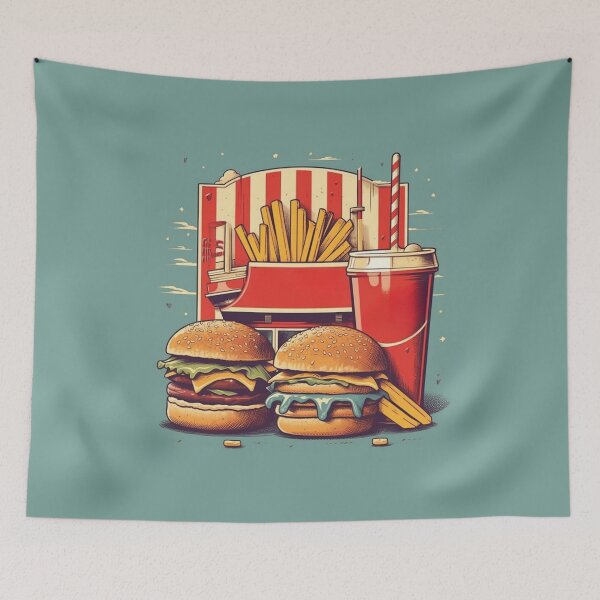 Item preview, Retro Bites: Hamburgers, French Fries, and Drinks by the Vending Machine - Vintage Imagery designed and sold by Bee Happy Creative™.
