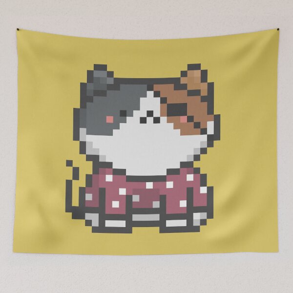 Item preview, Pixel Quiet White Calico A Cat 112 designed and sold by sosorimaru.