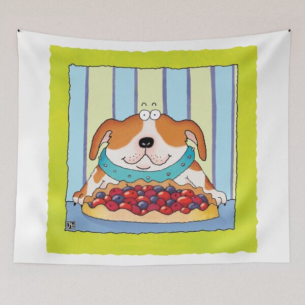 Item preview, cute dog finds cherry pie designed and sold by jukico.