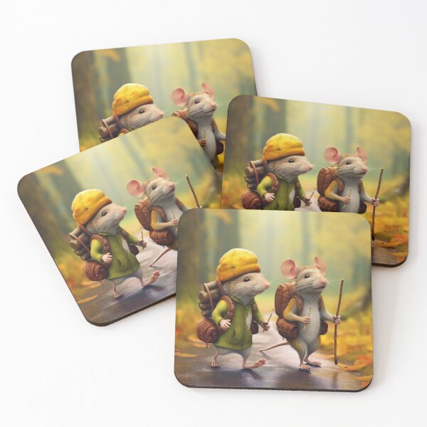 Item preview, Two funny rats in the autumn forest. Conceptual image of friendshi designed and sold by aiphotosart.