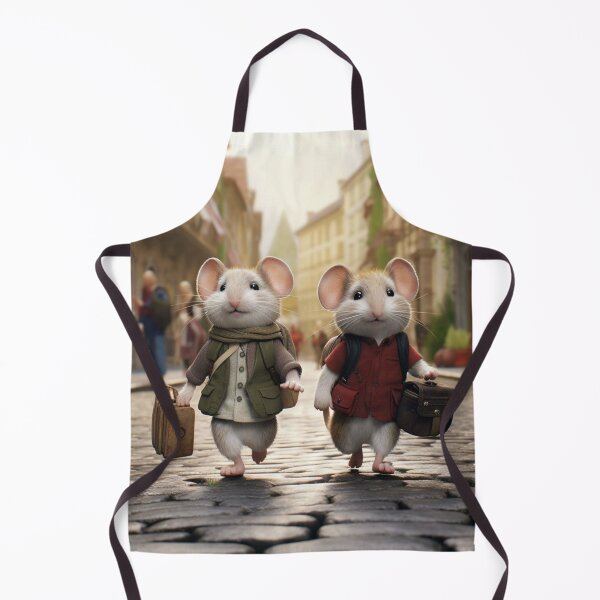 Item preview, Two cute little mice walking on the street with a briefcase designed and sold by aiphotosart.