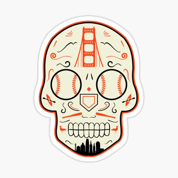 San Francisco Baseball Sugar Skull (1) Sticker