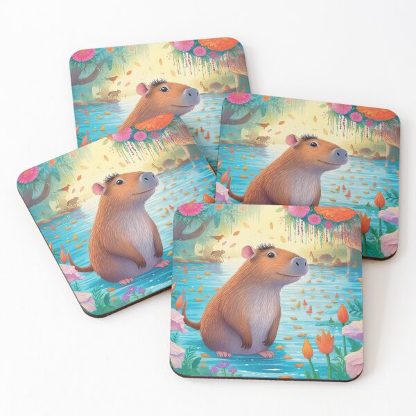 Item preview, capybara landscape digital art designed and sold by DigitalPixelize.