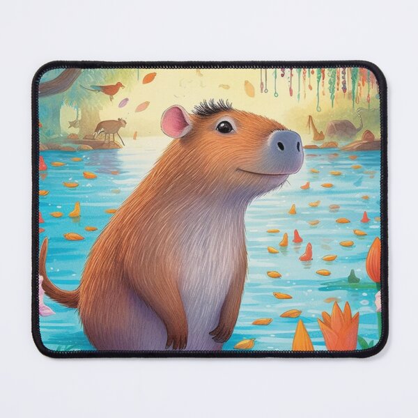Item preview, capybara landscape digital art designed and sold by DigitalPixelize.