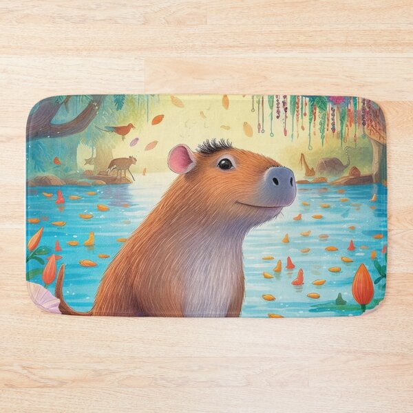 Item preview, capybara landscape digital art designed and sold by DigitalPixelize.