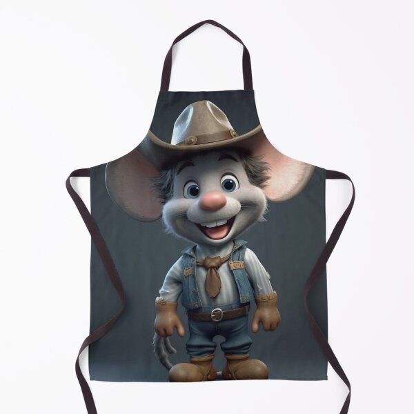 Item preview, Cute cartoon mouse dressed as a cowboy, 3d digitally rendered illustration designed and sold by aiphotosart.